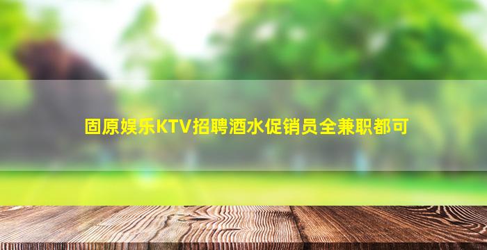 固原娱乐KTV招聘酒水促销员全兼职都可